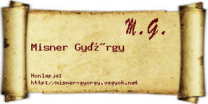 Misner György névjegykártya