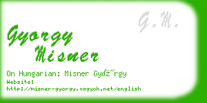 gyorgy misner business card